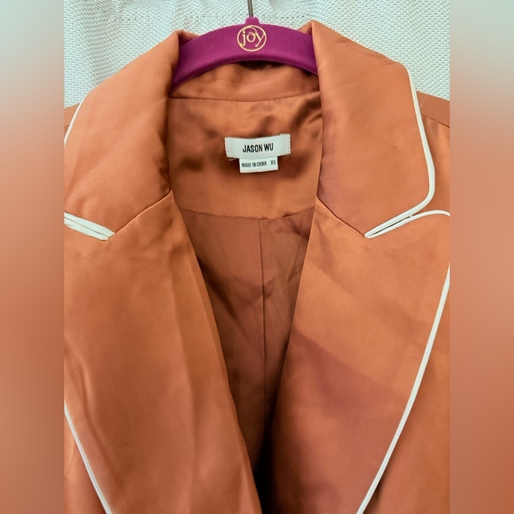 Jason Wu Sleeveless Blazer Vest XS Bronze Double Breasted Designer Jacket - Picture 3 of 6